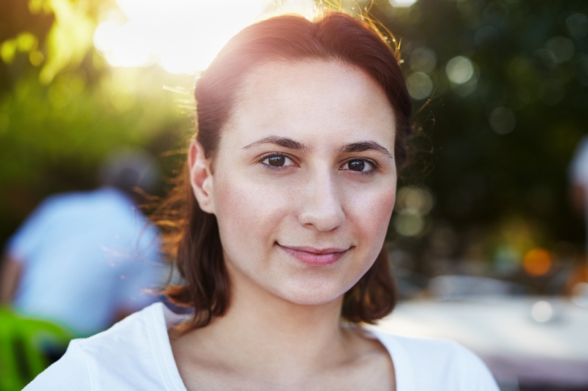 woman smiling