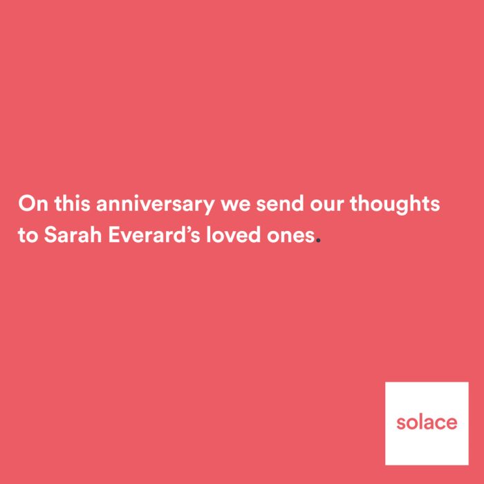on the anniversary of Sarah Everard
