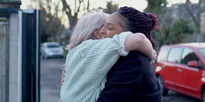 Joan and Bunmi hugging